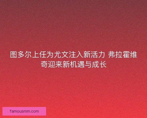 图多尔上任为尤文注入新活力 弗拉霍维奇迎来新机遇与成长 图多尔上任为尤文注入新活力 弗拉霍维奇迎来新机遇与成长